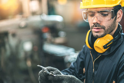 Portrait of man working