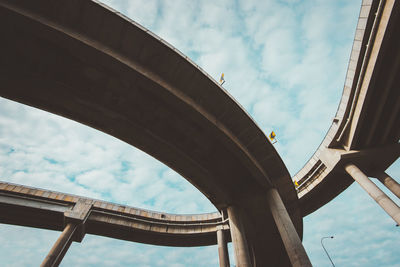 Low angle view of bridge against sky