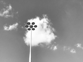 Low angle view of lamp post