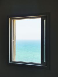 Sea seen through window