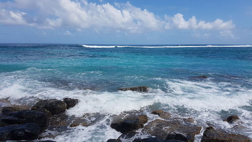 Scenic view of sea against sky