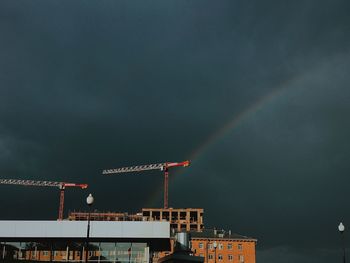 Low angle view of buildings against sky