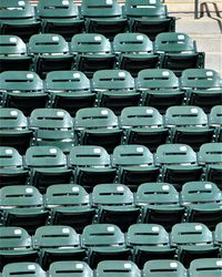 High angle view of empty chairs