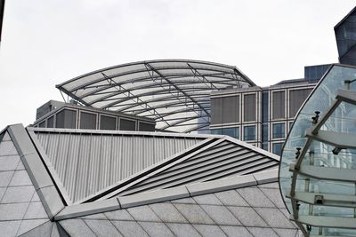 Low angle view of modern building against sky