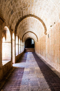 Empty corridor of building