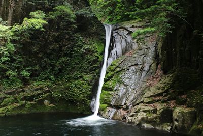 River flowing through rocks