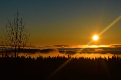 Sunset over landscape