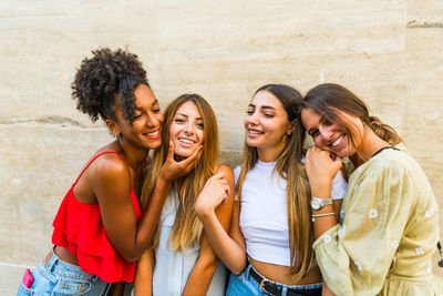 Happy young woman smiling