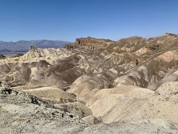 Scenic view of mountains against clear sky