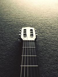 High angle view of guitar