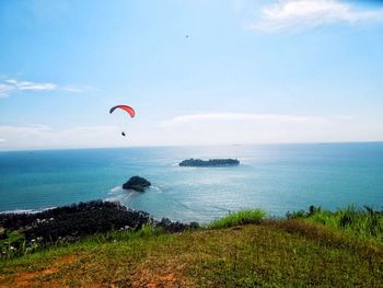 Scenic view of sea against sky