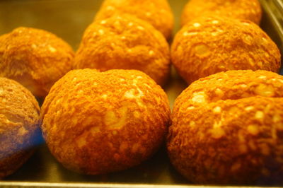 Close-up of pumpkins on table