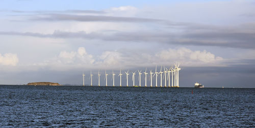 View of sea against cloudy sky