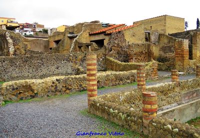 View of old building against sky