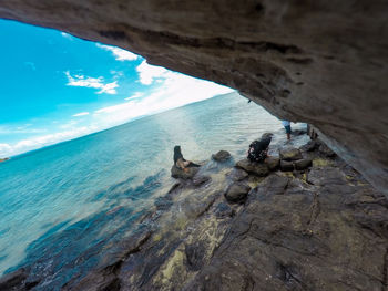 Scenic view of sea against sky