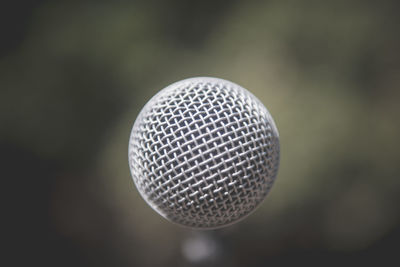 Close-up of microphone