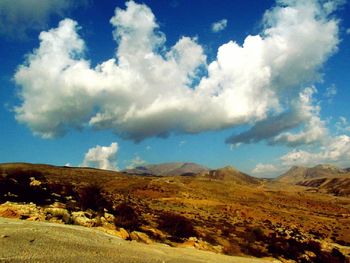 Scenic view of desert against sky