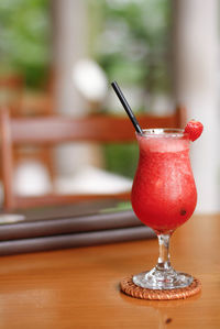 Close-up of drink on table