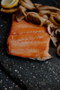 Close-up of food on table