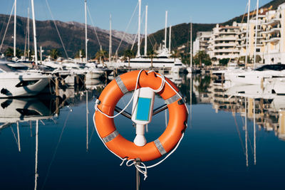 View of sailboat in water