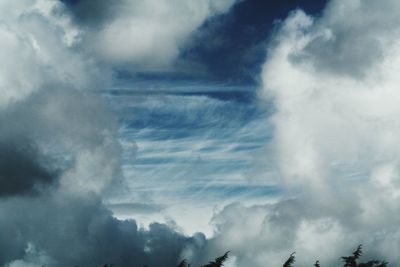 Low angle view of storm clouds in sky