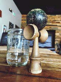 Close-up of drink in glass on table