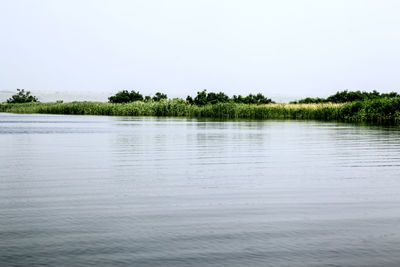 Scenic view of calm lake