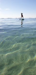 Man walking on beach