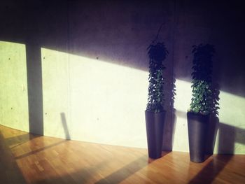 Close-up of lamp on wall