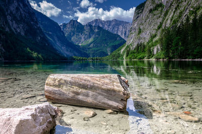 Scenic view of lake against mountains