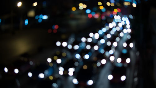 Defocused lights at night