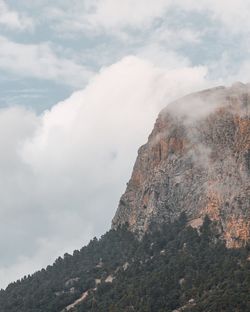 Low angle view of mountain against sky