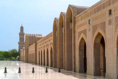 View of historic building against clear sky