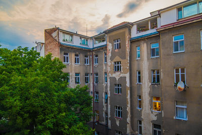 Old apartment building in the city of bratislava.