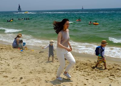 People on beach