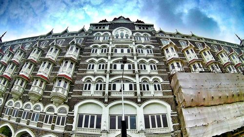 Low angle view of historical building against sky