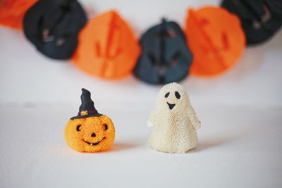 Close-up of stuffed toys on table