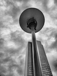 Low angle view of modern building against sky