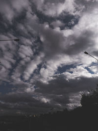 Low angle view of storm clouds in sky