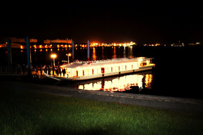 Illuminated city at night