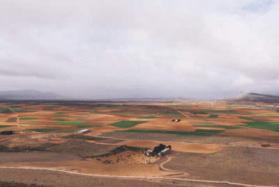 Scenic view of desert against sky