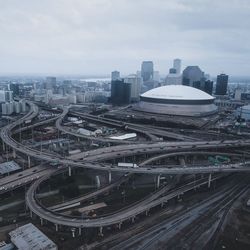 High angle view of cityscape