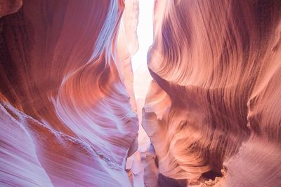 Low angle view of rock formations in desert