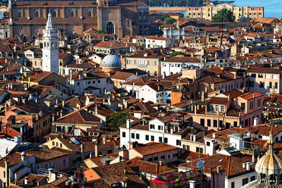 High angle view of cityscape