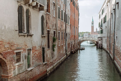 Canal amidst buildings in city