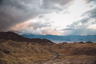 View of mountain against cloudy sky