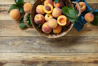 Directly above shot of fruits on table