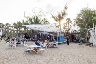 Group of people on beach