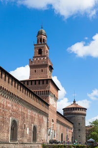 Low angle view of historic building against sky