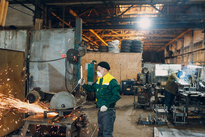 Man working at factory